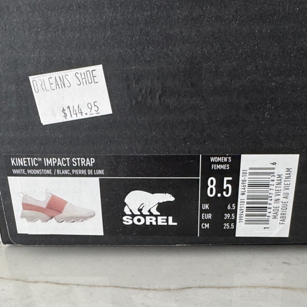 Sorel Kinetic Impact Strap in White and Pink